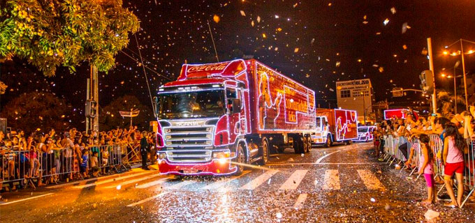 Celebrações de fim de ano, decorações e caravana Coca-Cola chega em Boituva!