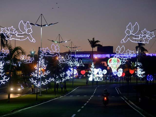 Primeiras luzes de Natal em Indaiatuba já estão acessas!