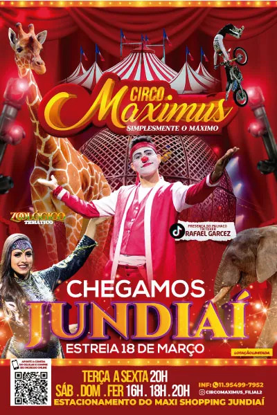 Circo Maximus chegou no Maxi Shopping pela primeira vez na cidade de Jundiaí!