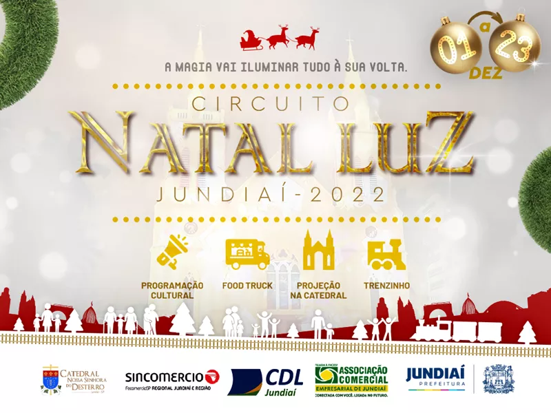 ‘Circuito Natal Luz Jundiaí 2022’ terá atrações inéditas no Centro da cidade!