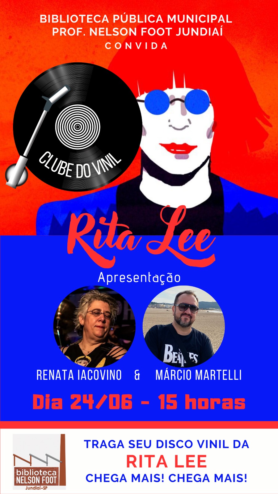 Jundiaí: Clube do Vinil é a novidade na Biblioteca Nelson Foot neste sábado (24)