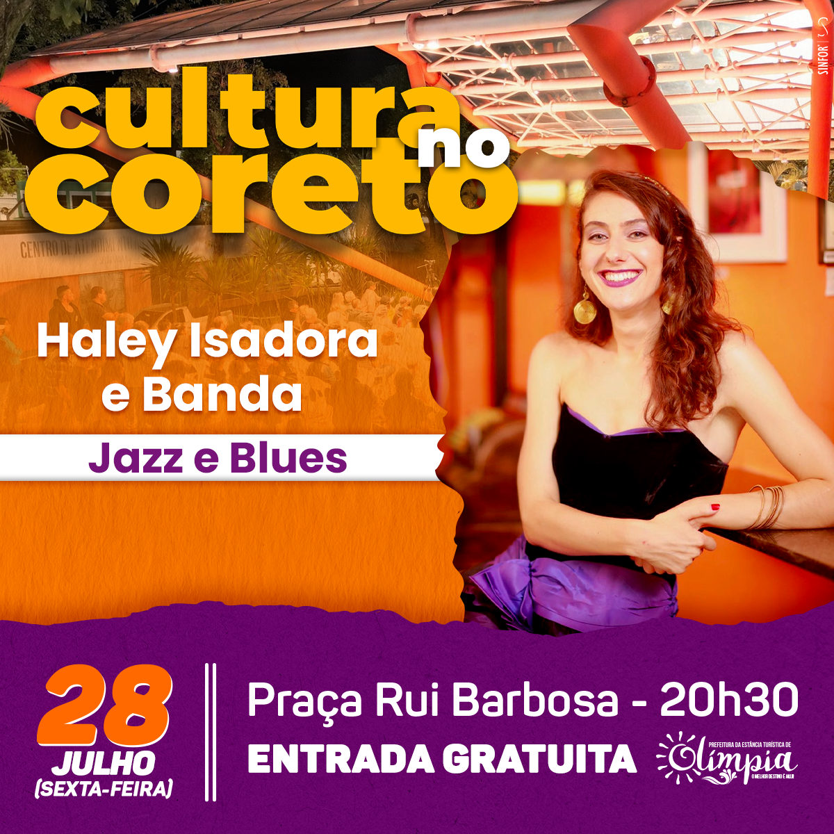 Olímpia: “Cultura no Coreto” show ao ritmo do blues e jazz no dia 28 de julho