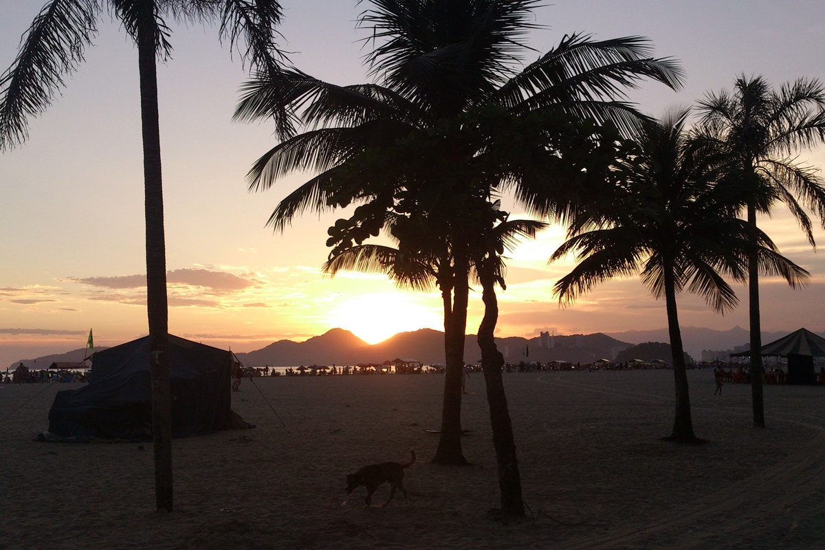 Praia do Gonzaga em Santos