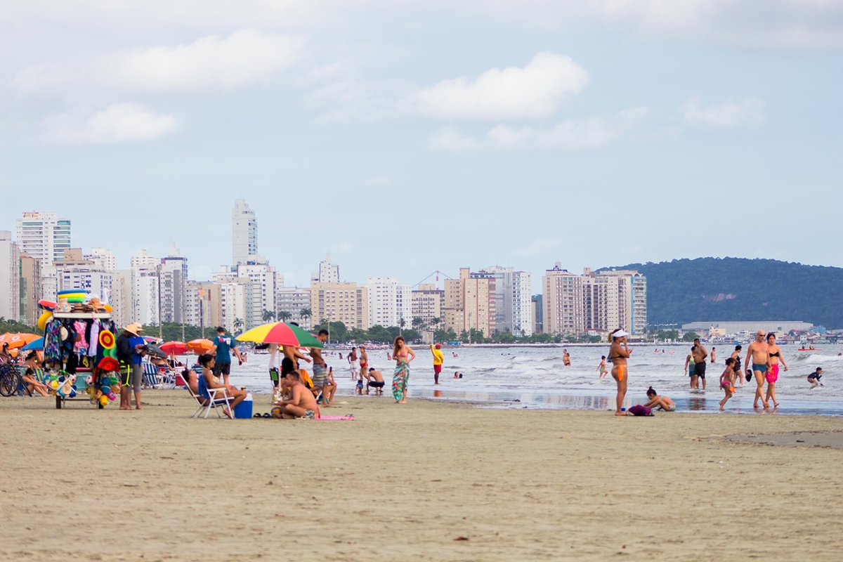 Praia do Embaré em Santos